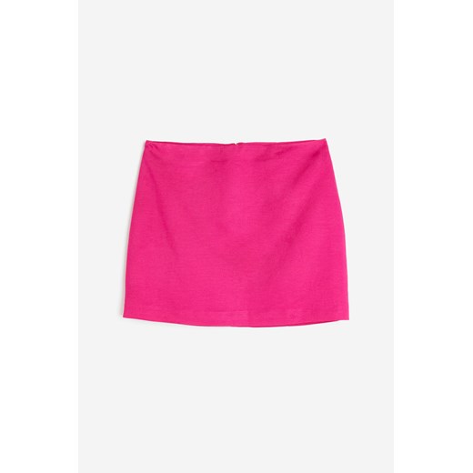 H & M - Spódniczka mini z domieszką lnu - Różowy ze sklepu H&M w kategorii Spódnice - zdjęcie 172126197