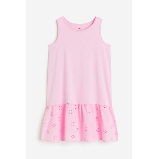 H & M - Bawełniana sukienka trapezowa - Różowy ze sklepu H&M w kategorii Sukienki dziewczęce - zdjęcie 172126286