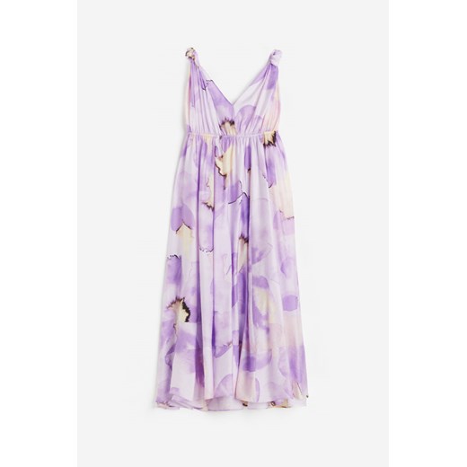 H & M - Sukienka midi z domieszką lyocellu - Fioletowy ze sklepu H&M w kategorii Sukienki - zdjęcie 172126296