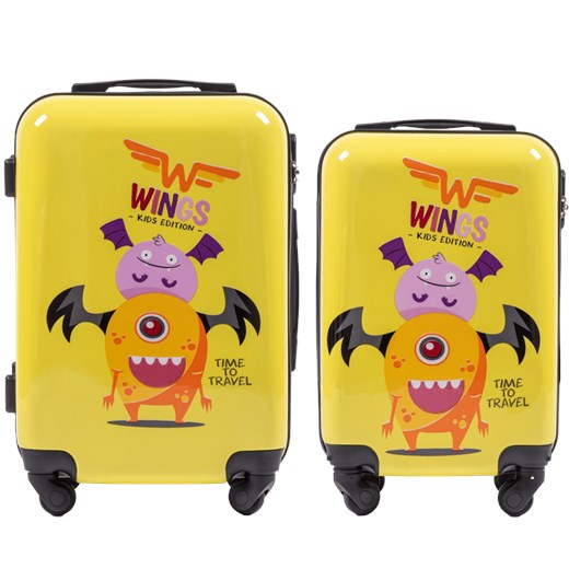 WINGS KIDS ZESTAW 2 WALIZEK JAY MONSTER S+XS ze sklepu WINGS w kategorii Torby i walizki dziecięce - zdjęcie 172127987