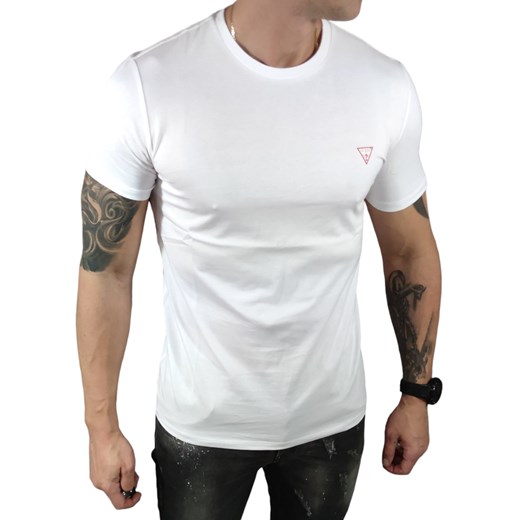 T-shirt męski Guess biały  - G011M2YI36I3ZI4 White C-neck  DM ze sklepu Moda Męska w kategorii T-shirty męskie - zdjęcie 172129988