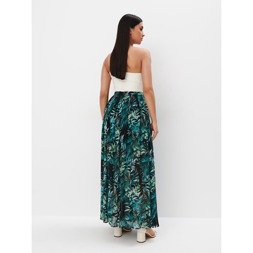 Mohito - Spódnica maxi w roślinny print - czarny Mohito 42 Mohito
