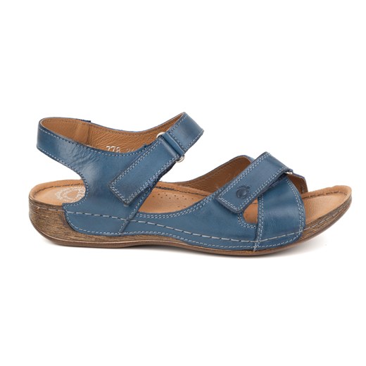 Sandały damskie skórzane 778A niebieskie ze sklepu butyolivier w kategorii Półbuty damskie - zdjęcie 172131778