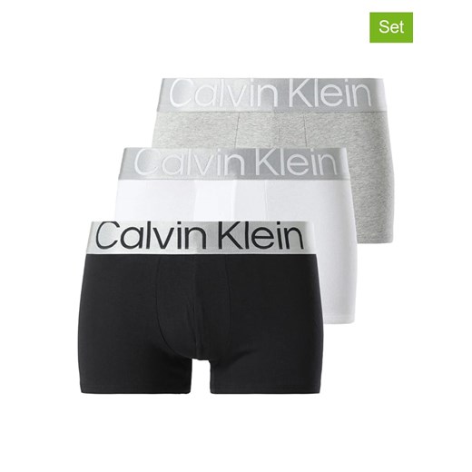 CALVIN KLEIN UNDERWEAR Bokserki (3 pary) w kolorze białym, czarnym i jasnoszarym Calvin Klein Underwear XL Limango Polska wyprzedaż