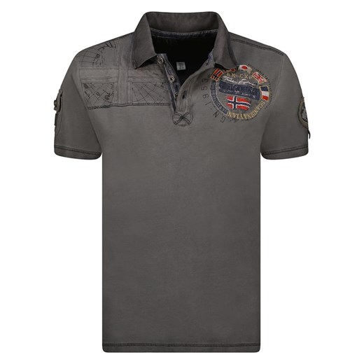 Geographical Norway Koszulka polo &quot;Kinflat&quot; w kolorze antracytowym ze sklepu Limango Polska w kategorii T-shirty męskie - zdjęcie 172138177