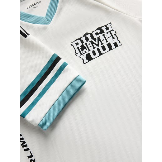 Reserved - T-shirt oversize z nadrukiem - biały Reserved 158 (12 lat) Reserved