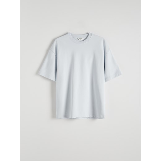 Reserved - Gładki T-shirt oversize - jasnoniebieski ze sklepu Reserved w kategorii T-shirty męskie - zdjęcie 172140509
