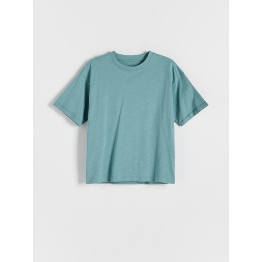 Reserved - T-shirt oversize z nadrukiem - morski ze sklepu Reserved w kategorii T-shirty chłopięce - zdjęcie 172140855
