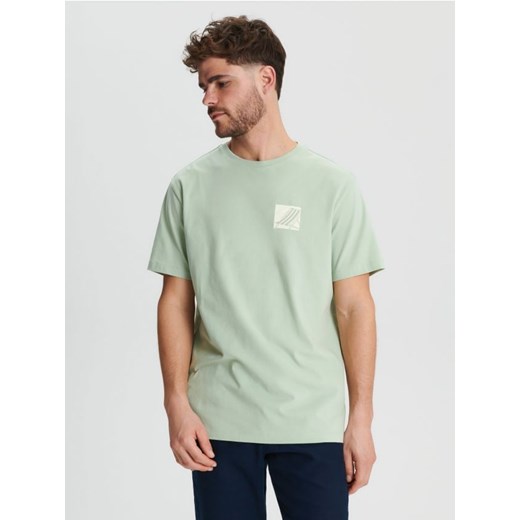 Sinsay - Koszulka z nadrukiem - zielony ze sklepu Sinsay w kategorii T-shirty męskie - zdjęcie 172141975
