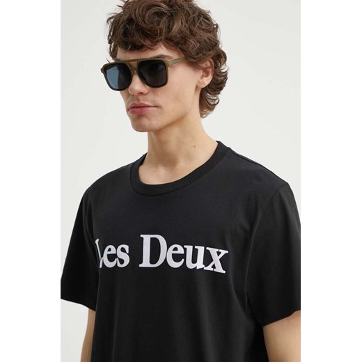Les Deux t-shirt bawełniany męski kolor czarny z aplikacją LDM101180 ze sklepu ANSWEAR.com w kategorii T-shirty męskie - zdjęcie 172142919