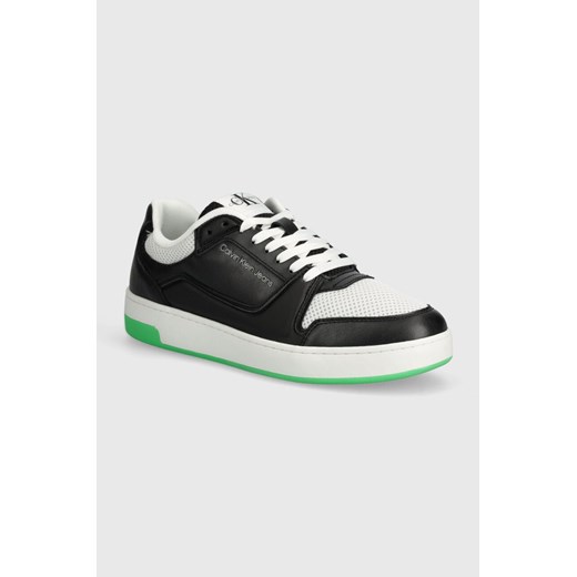 Calvin Klein Jeans sneakersy BASKET CUPSOLE LOW MIX IN MET kolor czarny YM0YM00922 ze sklepu ANSWEAR.com w kategorii Buty sportowe męskie - zdjęcie 172143539