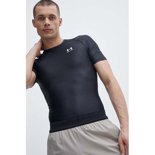 Under Armour t-shirt treningowy HG Iso-Chill Compression kolor czarny gładki ze sklepu ANSWEAR.com w kategorii T-shirty męskie - zdjęcie 172144185