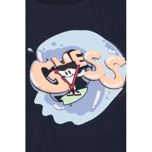 T-shirt chłopięce Guess bawełniany czarny 