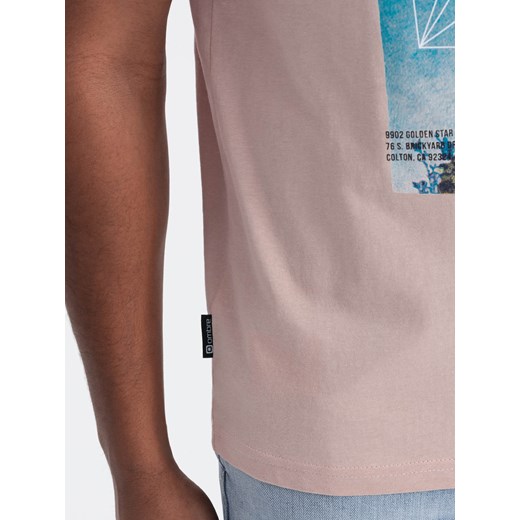 T-shirt męski Ombre w nadruki