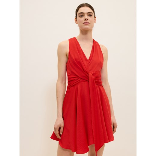 Reserved - Sukienka z ozdobnym wiązaniem - czerwony ze sklepu Reserved w kategorii Sukienki - zdjęcie 172146058