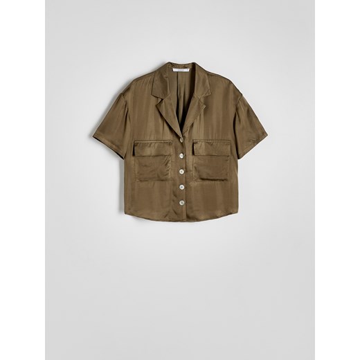 Reserved - Koszula z wiskozy - jasnozielony ze sklepu Reserved w kategorii Koszule damskie - zdjęcie 172146279