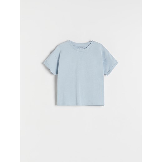 Reserved - Bawełniany t-shirt - jasnoniebieski Reserved 110 (4-5 lat) Reserved