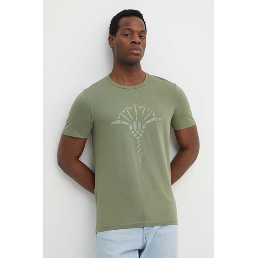 Joop! t-shirt bawełniany Alerio męski kolor zielony z nadrukiem 3004243210017940 ze sklepu ANSWEAR.com w kategorii T-shirty męskie - zdjęcie 172152988