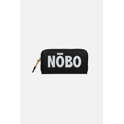 Duży czarny portfel Nobo z białym logo Nobo One size NOBOBAGS.COM wyprzedaż