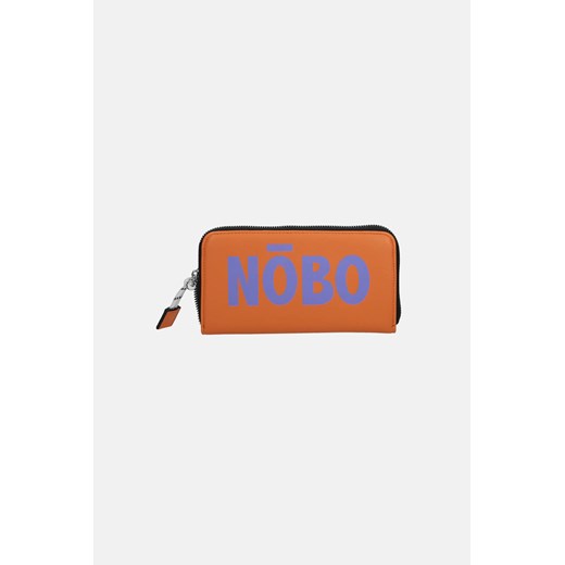 Duży pomarańczowy portfel Nobo z fioletowym logo Nobo One size NOBOBAGS.COM okazja