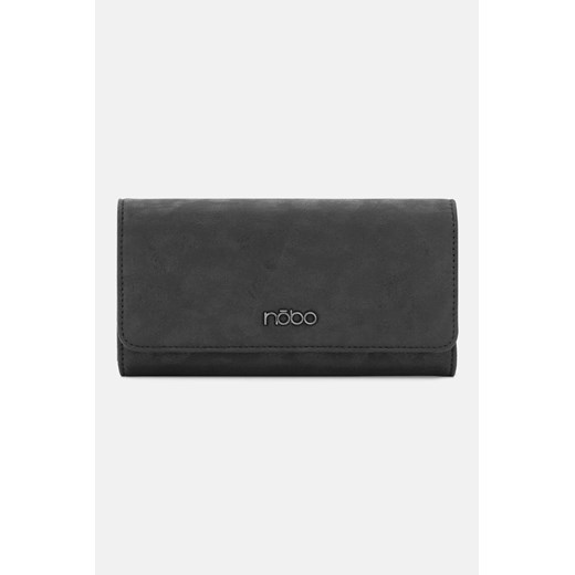 Czarny portfel z klapką Nobo w panterkę Nobo One size okazyjna cena NOBOBAGS.COM