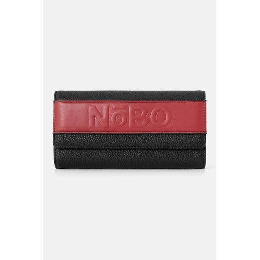Czarny portfel Nobo z czerwonym logo Nobo One size okazyjna cena NOBOBAGS.COM