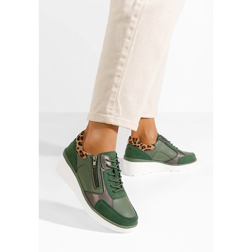 Zielone sneakersy damskie Imari ze sklepu Zapatos w kategorii Buty sportowe damskie - zdjęcie 172153847