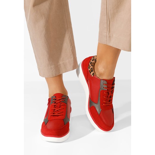 Czerwone sneakersy damskie Imari ze sklepu Zapatos w kategorii Półbuty damskie - zdjęcie 172153848