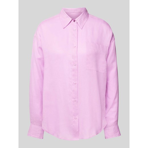 Bluzka z nakładaną kieszenią na piersi model ‘Bostik’ ze sklepu Peek&Cloppenburg  w kategorii Koszule damskie - zdjęcie 172154776
