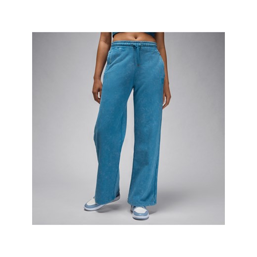 Spodnie damskie z luźnymi nogawkami Jordan Flight Fleece - Niebieski ze sklepu Nike poland w kategorii Spodnie damskie - zdjęcie 172155615