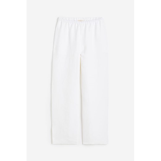 H & M - Spodnie z domieszką jedwabiu - Biały H & M 36 H&M