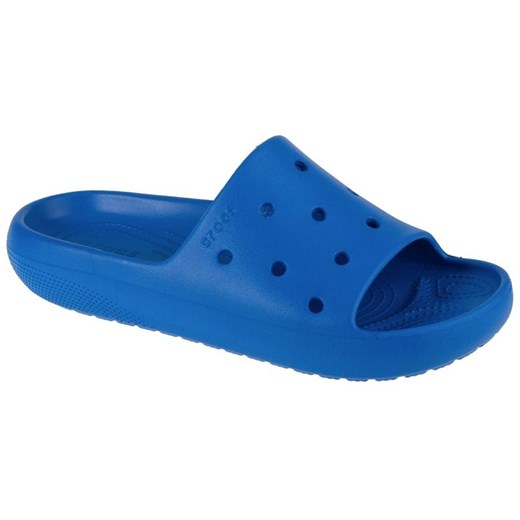 Klapki Crocs Classic Slide V2 209401-4KZ niebieskie niebieskie ze sklepu ButyModne.pl w kategorii Klapki męskie - zdjęcie 172156535