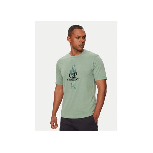 C.P. Company T-Shirt 16CMTS302A006057O Zielony Regular Fit ze sklepu MODIVO w kategorii T-shirty męskie - zdjęcie 172158988