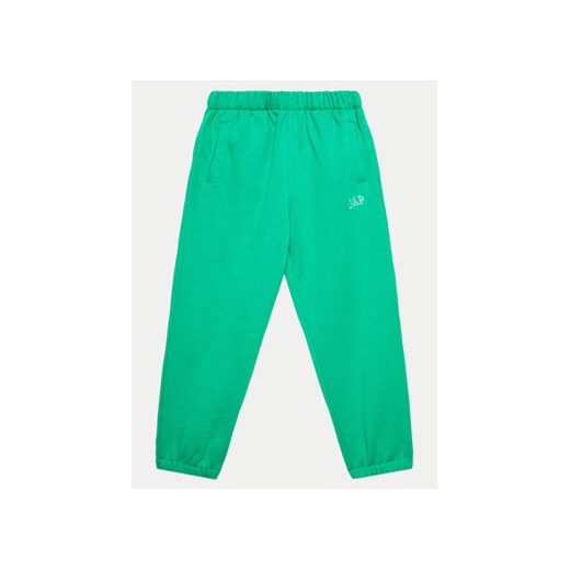 Gap Spodnie dresowe 870901-05 Zielony Relaxed Fit ze sklepu MODIVO w kategorii Spodnie chłopięce - zdjęcie 172159325