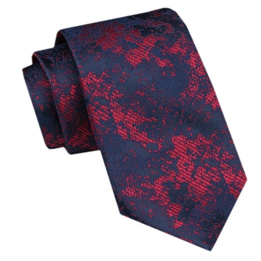 Modny Krawat Męski - Alties - Czerwono-Granatowy KRALTS1063 ze sklepu JegoSzafa.pl w kategorii Krawaty - zdjęcie 172162909