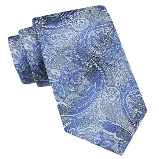 Modny Krawat Męski - Alties - Orientalny w Odcienie Niebieskiego KRALTS1087 ze sklepu JegoSzafa.pl w kategorii Krawaty - zdjęcie 172162967