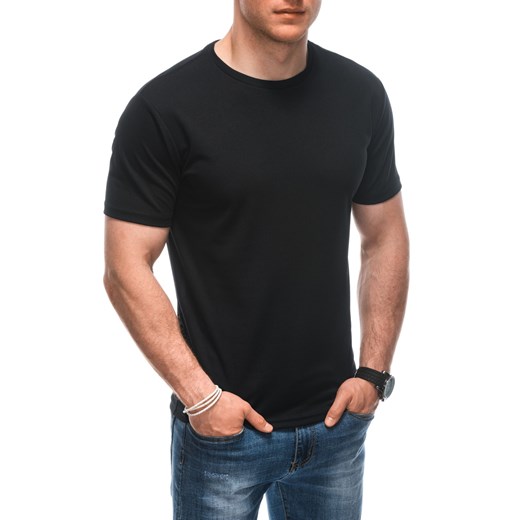 T-shirt męski basic 1930S - czarny ze sklepu Edoti w kategorii T-shirty męskie - zdjęcie 172163349
