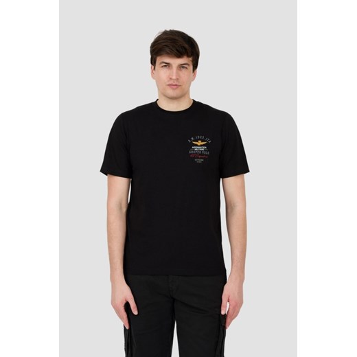 AERONAUTICA MILITARE Czarny t-shirt Short Sleeve, Wybierz rozmiar XXL Aeronautica Militare L outfit.pl
