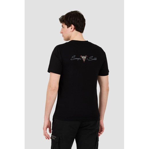 AERONAUTICA MILITARE Czarny t-shirt Short Sleeve, Wybierz rozmiar XXL Aeronautica Militare XXL outfit.pl