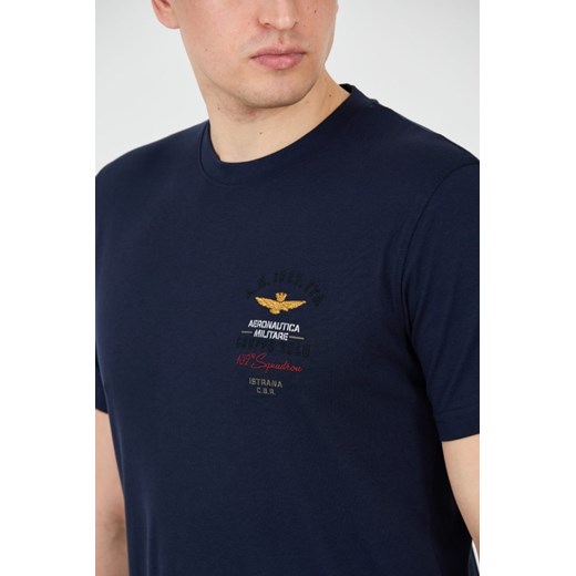 AERONAUTICA MILITARE Granatowy t-shirt Short Sleeve, Wybierz rozmiar XXL Aeronautica Militare L outfit.pl