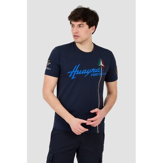 AERONAUTICA MILITARE Granatowy t-shirt Short Sleeve, Wybierz rozmiar XXL Aeronautica Militare XL outfit.pl
