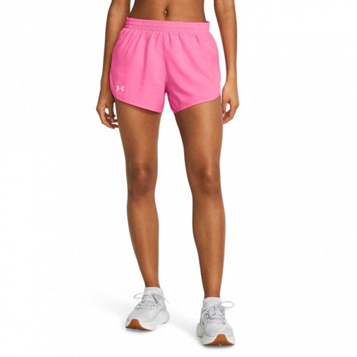 Damskie spodenki do biegania Under Armour UA Fly By 3'' Shorts - różowe ze sklepu Sportstylestory.com w kategorii Szorty - zdjęcie 172164527