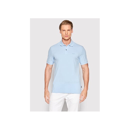 Boss Polo Pallas 50468362 Błękitny Regular Fit ze sklepu MODIVO w kategorii T-shirty męskie - zdjęcie 172165707