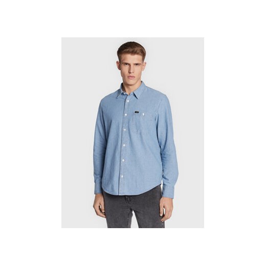 Lee Koszula Leesure L66NMWUF 112145379 Błękitny Regular Fit ze sklepu MODIVO w kategorii Koszule męskie - zdjęcie 172165868
