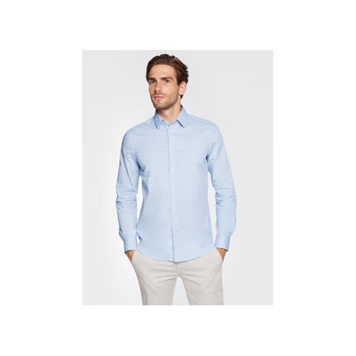 Sisley Koszula 5CNX5QL19 Błękitny Slim Fit ze sklepu MODIVO w kategorii Koszule męskie - zdjęcie 172165899