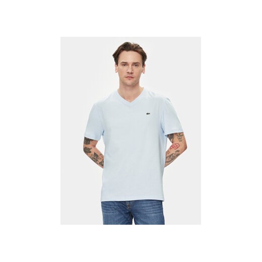 Lacoste T-Shirt TH2036 Błękitny Regular Fit ze sklepu MODIVO w kategorii T-shirty męskie - zdjęcie 172165928