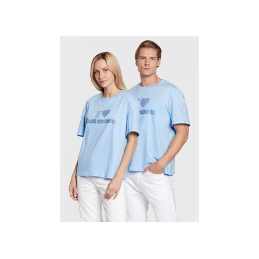 2005 T-Shirt Unisex Hot Moms Błękitny Relaxed Fit ze sklepu MODIVO w kategorii Bluzki damskie - zdjęcie 172166008
