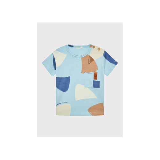 United Colors Of Benetton T-Shirt 3HVDA102C Błękitny Regular Fit ze sklepu MODIVO w kategorii Koszulki niemowlęce - zdjęcie 172166049
