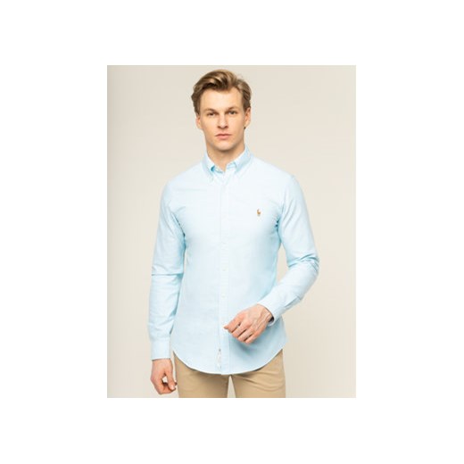 Polo Ralph Lauren Koszula Classics 710784299011 Błękitny Slim Fit ze sklepu MODIVO w kategorii Koszule męskie - zdjęcie 172166305