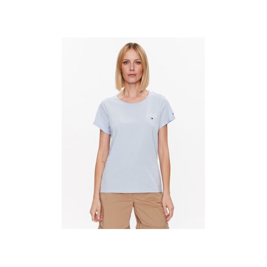 Tommy Hilfiger T-Shirt UW0UW04525 Błękitny Relaxed Fit ze sklepu MODIVO w kategorii Bluzki damskie - zdjęcie 172166349